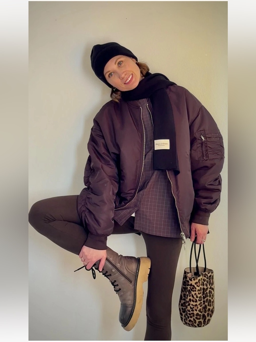ZARA Animal Print Leather Mini Bucket Bag - Picture 4 of 13